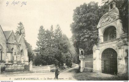 CPA Saint Wandrille La Route de Rancon
