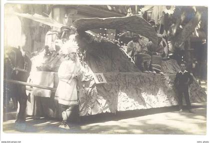 Carte-Photo Robion - Corso, charrette attelée " fée printemps "
