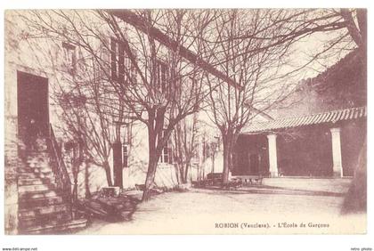 Cpa Robion - L'école de Garçons