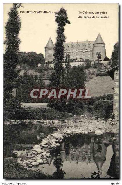 CPA Rochechouart Le Chateau Vue Prise des Bords de la Graine