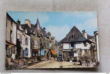 Cpsm, Rochefort en Terre, place du Puits, Morbihan 56
