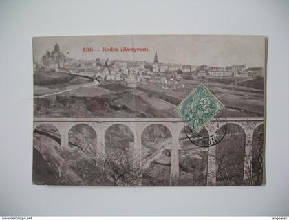 Carte   Rodez  1907       Pont - Viaduc - Village