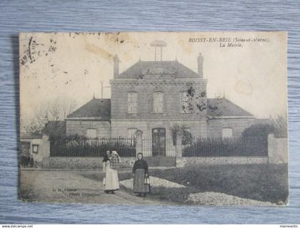 Cpa Roissy en Brie (77) la mairie