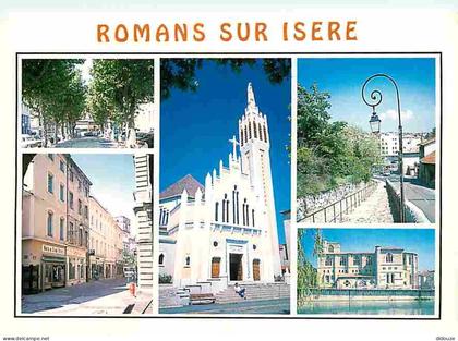 Carte Postale - 26 - Romans sur Isère - Multivues - Commerces - Eglise - CPM - Voir Scans Recto-Verso - Poscard - Carta