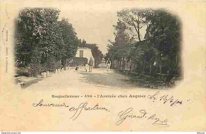 Carte Postale Ancienne - 13 - Roquefavour - L'Arrivée chez Arquier - Animée - CPA - Voir Scans Recto-Verso - Poscard - C