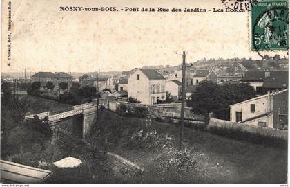 Carte POSTALE  Ancienne  de  ROSNY sous BOIS - Pont de la rue des jardins