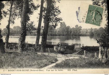 CPA Rosny sur Seine (Seine et Oise) Vue sur la Seine