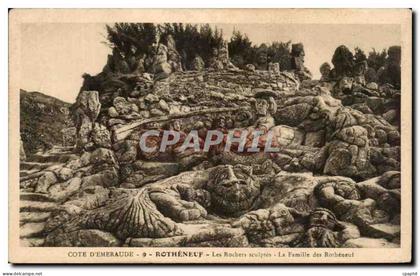 CPA Cote D'Emeraude Rotheneuf Les Rochers Sculptes La Famille Des Rotheneuf