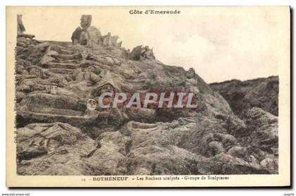 CPA Rotheneuf Groupe de sculptures