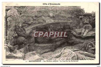CPA Rotheneuf Les Rochers Sculptes La famille des Rotheneuf