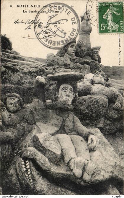 Rotheneuf CPA Rochers sculptes Le dernier des Rotheneuf