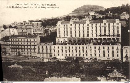 CPA Royat les Bains Les Hotels Continental et Royat Palace
