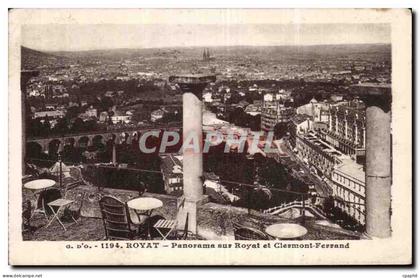 CPA Royat Panorama sur Royat et Clermont Ferrand