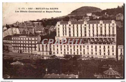 Royat CPA les hotels continental et Royat Palace