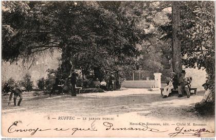 CPA   Carte Postale France Ruffec  Jardin public 1903 VM107308