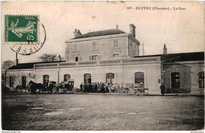 CPA   Carte Postale France Ruffec La Gare 1914 VM107305