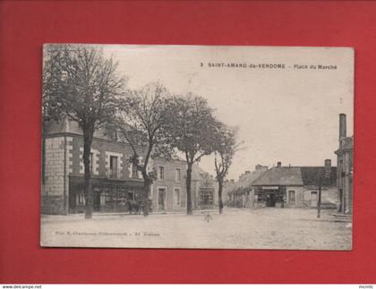 CPA  -  Saint Amand de Vendome - Place du Marché  -( Saint Amand Longpre  )