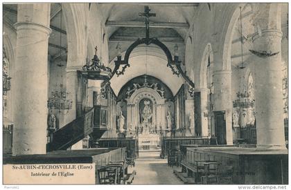 SAINT AUBIN D'ECROSVILLE - Intérieur de l'Église