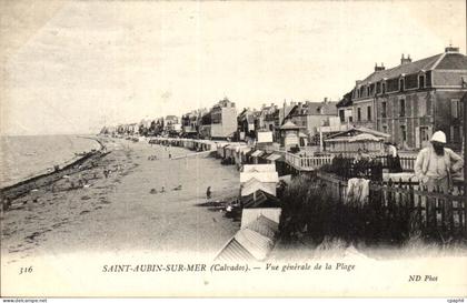 Saint Aubin CPA Vue generale de la plage