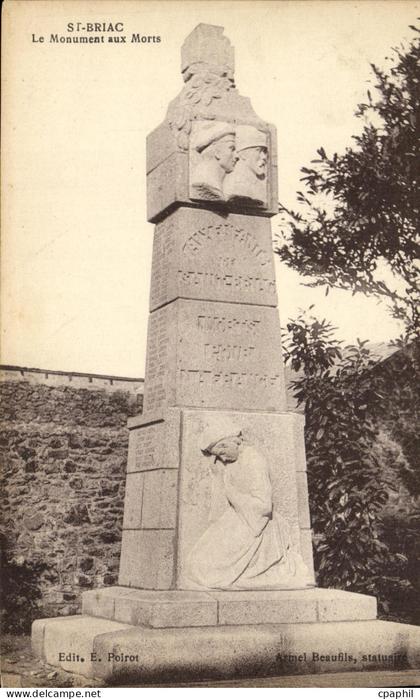 CPA Saint Briac Le Monument Aux Morts Militaria