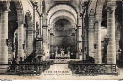 CPA Saint Brieuc Interieur de L Eglise St Michel