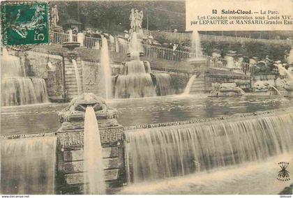 92 - Saint Cloud - Parc de Saint Cloud - Cascade - CPA - Oblitération de 1911 - Voir Scans Recto-Verso