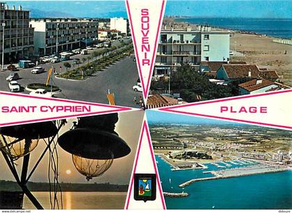 66 - Saint Cyprien - Multivues - Automobiles - CPM - Voir Scans Recto-Verso