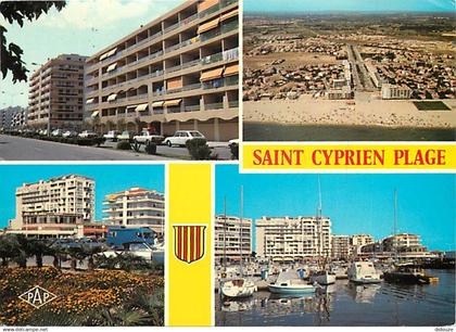 66 - Saint Cyprien - Multivues - Automobiles - immeubles - CPM - Voir Scans Recto-Verso