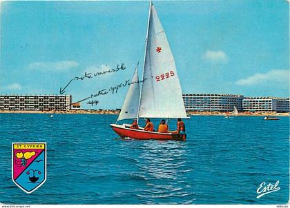 66 - Saint Cyprien - Port Cipriano - Voile - Blasons - immeubles - CPM - Voir Scans Recto-Verso