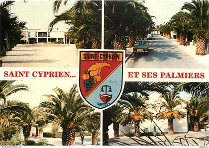 Carte Postale - 66 - Saint Cyprien - Multivues - Automobiles - Blasons - CPM - Voir Scans Recto-Verso - Poscard - Carta