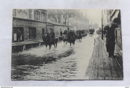 Saint Denis, crue de la Seine, la rue du port, Seine saint Denis 93