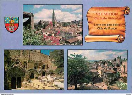 33 - Saint Emilion - Multivues - Blasons - CPM - Voir Scans Recto-Verso
