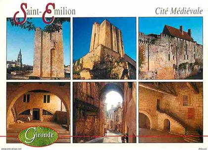 33 - Saint Emilion - Multivues - Flamme Postale - CPM - Voir Scans Recto-Verso
