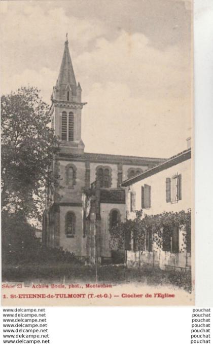 Q20-82) SAINT ETIENNE DE TULMONT (TARN ET GARONNE)  CLOCHER DE L' EGLISE -  (2 SCANS)