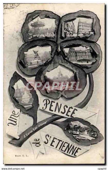 Saint Etienne - Pensee - Souvenir - CPA