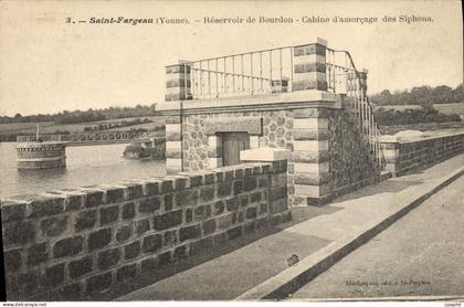 CPA Saint Fargeau Reservoir De Bourdon Cabine D'Amorçage Des Siphons
