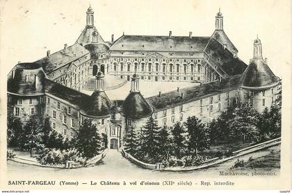 CPA Saint Fargeau (Yonne) Le Chateau a Vol d'Oiseau (XIIe Siecle)