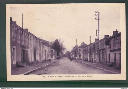 CP - 85 - Saint-Florent-des-Bois - Route de la Roche - tirage violet