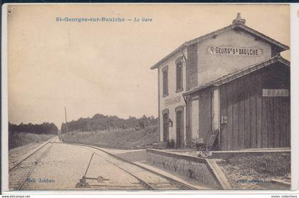 Saint Georges sur Baulche (89 Yonne) La gare - édit. Jolibois circulée du cachet perlé 1932