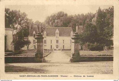 Carte Postale Ancienne - 86 - Saint-gervais-les-trois-clochers - Château de launay - CPA - Oblitération de 19 - Voir Sca