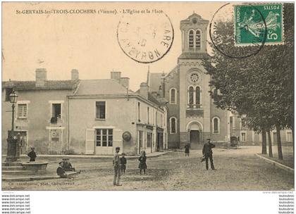 SAINT GERVAIS LES TROIS CLOCHERS EGLISE ET LA PLACE