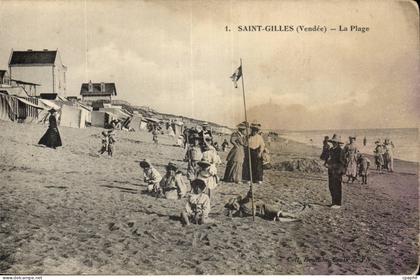 Saint Gilles CPA La plage