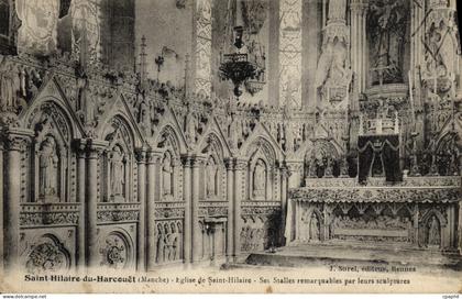 CPA Saint Hilaire du Harcouet Eglise de Saint Hilaire Stalles