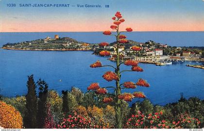 C142 France Saint Jean Cap Ferrat Vue generale 1933  vintage postcard