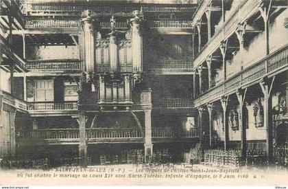 64 - Saint Jean de Luz - intérieur de l'Eglise Saint Jean Baptiste - CPA - Voir Scans Recto-Verso