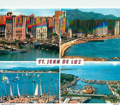 Carte Postale - 64 - Saint Jean de Luz - Multivues - Bateaux - Blasons - Flamme Postale de Saint Jean de Luz - CPM - Voi