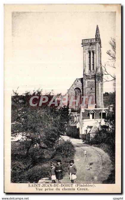 CPA Saint Jean Du Doigt (Finistere) Vue prise du chemin Creux Enfants