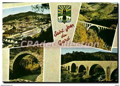 CPSM Saint Jean Du Gard Vue Generale Pont Des Abarines