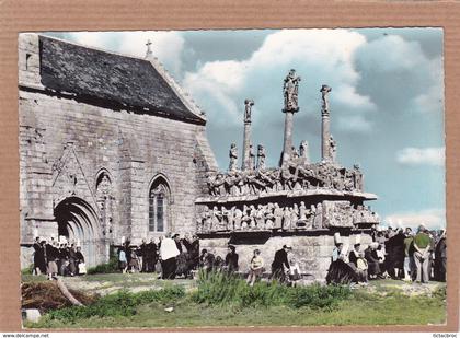 CPSM 29 Saint Jean Trolimon le calvaire de Tronoën carte animée colorisée