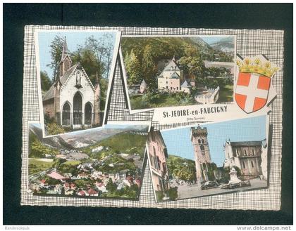 CPSM - St Saint Jeoire en Faucigny (74) - Multivues ( vue aerienne COMBIER CIM)